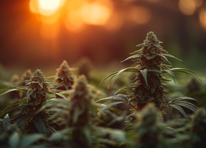 Cultivation of cannabis in a natural environment, created with the help of Generative AI technology.